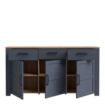 Bohol 3 Door 3 Drawer Sideboard in Riviera - NIXO Furniture.com