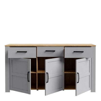 Bohol 3 Door 3 Drawer Sideboard in Riviera - NIXO Furniture.com