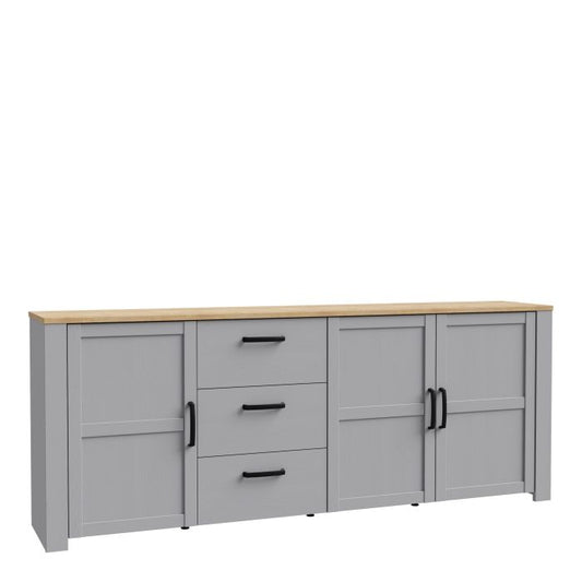 Bohol 3 Door 3 Drawer Large Sideboard in Riviera - NIXO Furniture.com