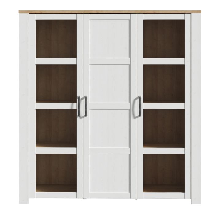 Bohol 3 Door Large Display Cabinet in Riviera - NIXO Furniture.com