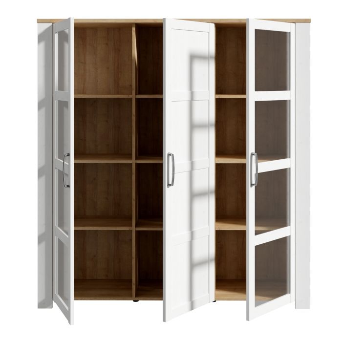 Bohol 3 Door Large Display Cabinet in Riviera - NIXO Furniture.com