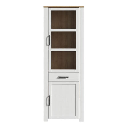 Bohol 2 Door 1 Drawer Narrow Display Cabinet in Riviera - NIXO Furniture.com