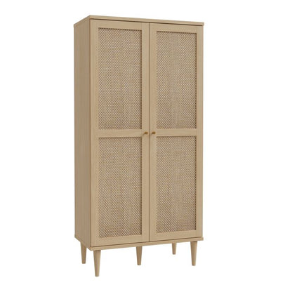 Calasetta 2 Door Display Cabinet in Rattan - NIXO Furniture.com