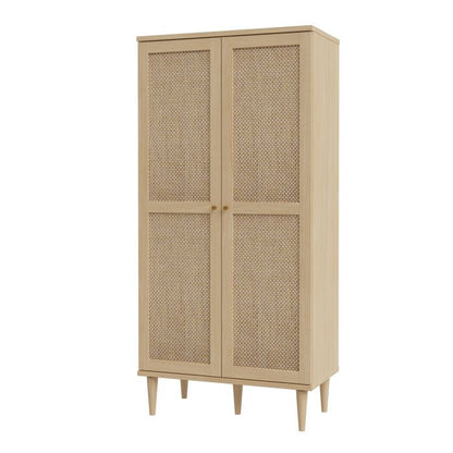 Calasetta 2 Door Display Cabinet in Rattan - NIXO Furniture.com