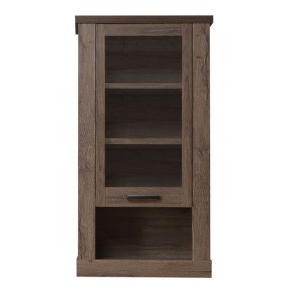 Corona 1 Door Wall Display Cabinet in Tabak Oak - NIXO Furniture.com