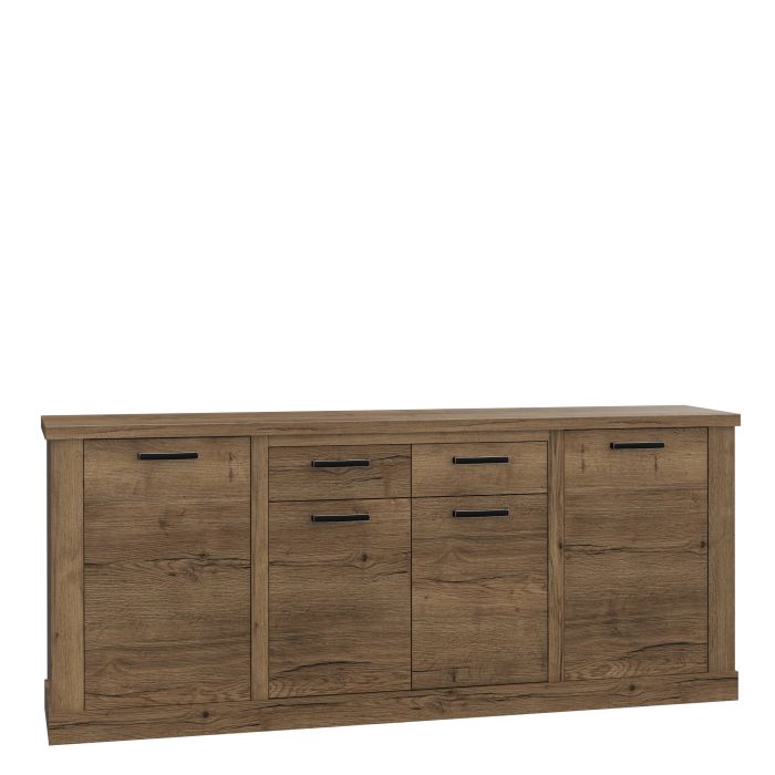 Corona 4 Door 2 Drawer Sideboard in Tabak Oak - NIXO Furniture.com