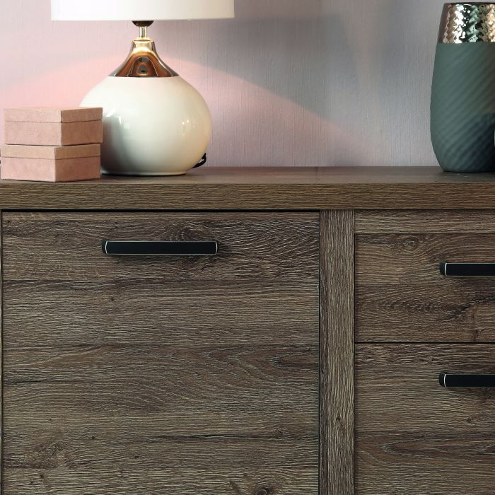 Corona 4 Door 2 Drawer Sideboard in Tabak Oak - NIXO Furniture.com