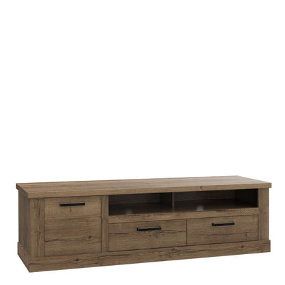 Corona 1 Door 2 Drawer TV Unit in Tabak Oak - NIXO Furniture.com