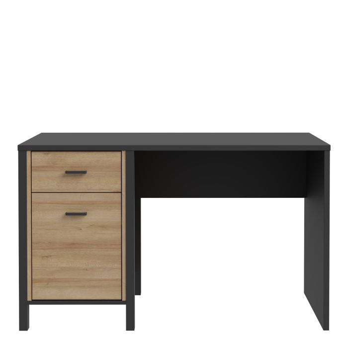 High Rock Desk in Matt Black/Riviera Oak - NIXO Furniture.com