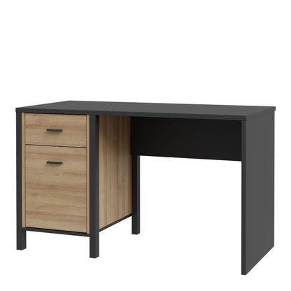 High Rock Desk in Matt Black/Riviera Oak - NIXO Furniture.com