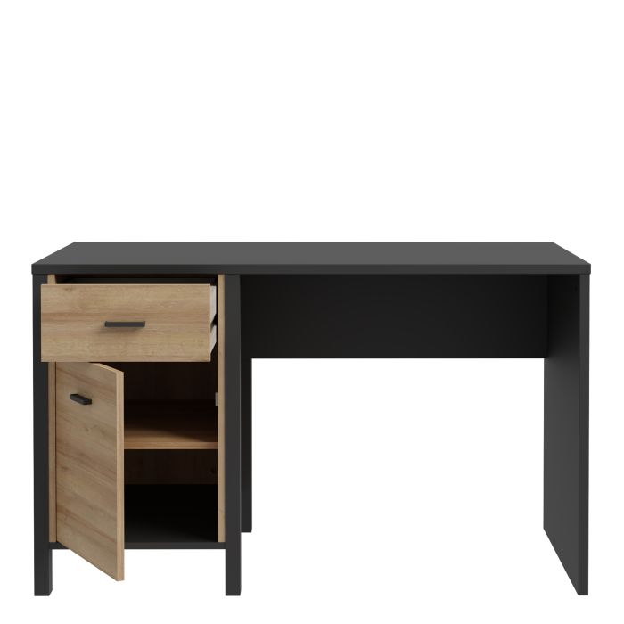 High Rock Desk in Matt Black/Riviera Oak - NIXO Furniture.com