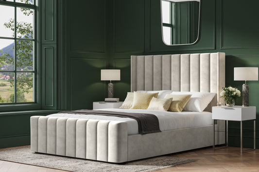 Kilworth Velvet Ottoman Lift-up Storage Bed - NIXO Furniture.com